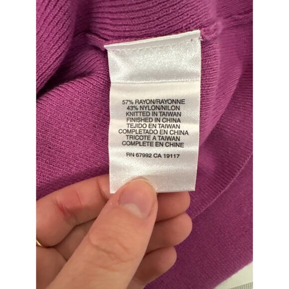 Vintage Sigrid Olsen Sport Petite M Knit Sweater Pink Rayon/Nylon Long Sleeve - Picture 12 of 13